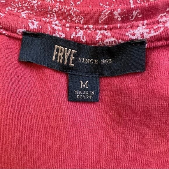 FRYE Tiered Knit Sleeveless Dress With Pockets in Faded Bandana Red - M - Picture 7 of 9